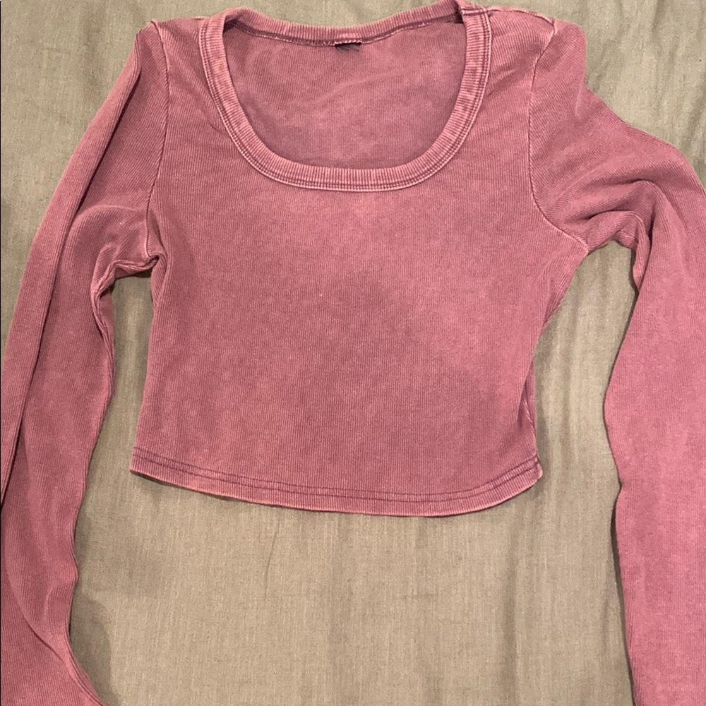 Women's Pink Long Sleeve Top